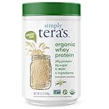 Simply tera's Organic Whey Protein Powder - Vanilla Protein Powder, Grass Fed, 20g of Protein Per Serving, Clean Ingredients, Without Artificial Sweeteners, Non-GMO, rBGH-Free - Vanilla, 12 Oz