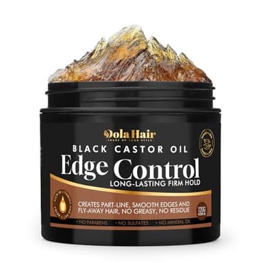 Edge Control Gel for 4C Hair Braiding Hair Gel Firm Hold, Hair Styling Wax Non-Greasy No Flaking (Edge Control Gel 4.2 Oz)