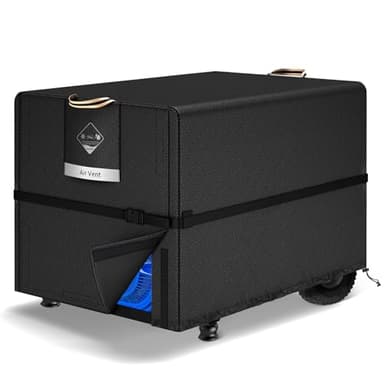 QH.HOME Waterproof Generator Cover 32x24x24 inch ,900D Heavy Duty Oxford with Secure Windproof Buckle- for Most Generators 5000-10000 Watt, Black