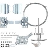 Ceoighe Universal Garage Door Lock Kit with Spring Latch and Keyed Handle, Garage Door Lock Set Fits for Single/Double Car Door max Width to 17ft, Including All Hardware