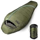 Mummy Sleeping Bag for Adults, Cold Weather Camping Sleeping Bags (26-36℉) with Adjustable Hood, Phone Pocket, Compression Sack for Warm Camping Hiking Outdoor Travel Hunting