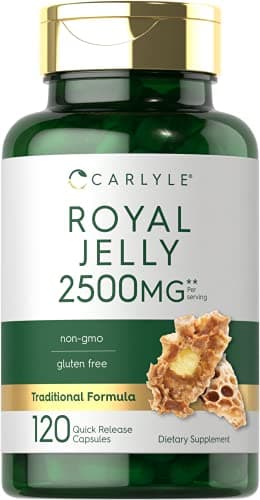 Carlyle Royal Jelly Capsule | 120 Count | Non-GMO and Gluten Free Formula | Traditional Supplement