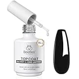 Beetles Extra Glossy Gel Top Coat - 15ml Clear Glossy No Wipe Top Coat Gel Nail Polish High Shine Long Lasting Nail Surface Protection Manicure for Women