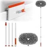 Qaestfy Ceiling Fan Cleaner Duster & Baseboard Cleaner Tool with Handle, Extendable Long Handle with Reusable Pads for Floorboard, Ceiling Fan Blade Cleaner Duster