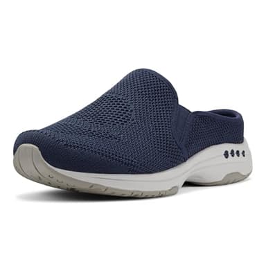 Easy Spirit Women's Takeknit2 Slip-on Casual Flat Clogs, Evening Blue 401, 7 M