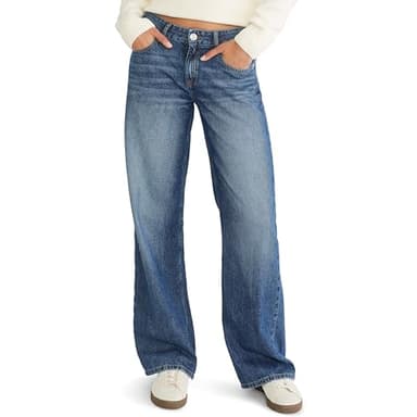 Low-Rise Baggy Wide-Leg Jean, Dark WASH, 16S
