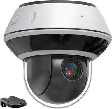 8MP PTZ Dome PoE IP Camera Outdoor, 5X Optical Zoom Security Camera with 360° Pan 90°Tilt, Ceiling/Wall Mounting, 24/7 Recording, 65Ft Regular IR Night Vision, Metal Housing