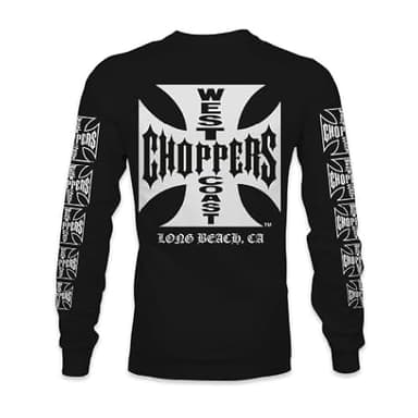 West Coast Choppers WCC OG LBC LONGSLEEVE HOODY - BLACK 3XL