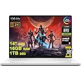 ASUS ROG Zephyrus G14 Gaming Laptop 14" QHD OLED 120Hz (100% DCI-P3) AMD Octa-Core Zen 4 Ryzen 9 8945HS (>i9-12900H) 16GB RAM 1TB SSD GeForce RTX 4060 8GB Graphic Backlit USB4 Win11 w/ICP Accessory