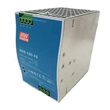 MEAN WELL Industrial DIN Rail Power Supply with PFC, 48 Volt 10 Amp 480 Watt - NDR-480-48