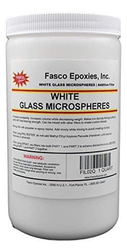 Fasco Epoxies White Glass Microspheres - Filler for Epoxy and Polyester Resin - Quart Tub