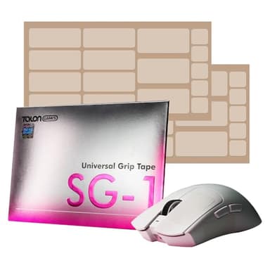 TALONGAMES Universal Transparent Gaming Grip Tape SG-1, Silicone Material Ultra-Thin 0.27mm & Pre-Cut, Anti-Slip & Sweat-Absorbing Grip Tape for Mouse, Controller, Keyboard (Transparent)