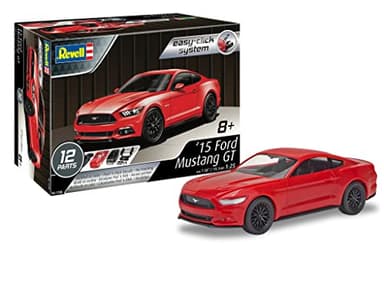 Revell 85-1238 2015 Ford Mustang GT Model Car Kit 1:25 Scale 12-Piece Skill Level 2 Plastic Easy-Click Model Building Kit, Red