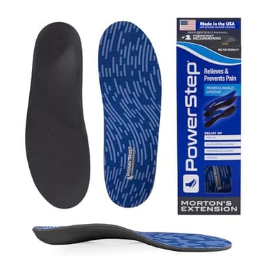 PowerStep Morton's Extension Carbon Fiber Orthotic Insole, Turf Toe, Foot Fractures, Hallux Rigidus, Bunions, Clinically Proven Arch Support, Unisex, Shoe Inserts, Made in The USA (M 10-10.5, W 12)