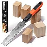 Japanese Hand Saw, 6-Inch Double-Edge Pull Saw, SK5 Flexible Blade,11/17 TPI Blade with Soft Grip Handle for Hardwood & Softwood Woodworking.