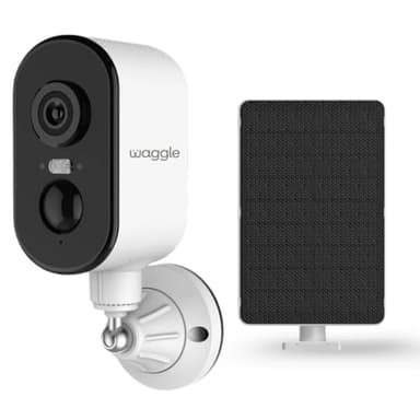 Waggle RV 4G Mini Camera with 8W Solar Panel, 2-Way Talk, Night Vision, Human Detection, IP65 Waterproof – Subscription Required