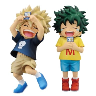 YLQANONG MHA Figures Midoriya Izuku Bakugo Anime Figure Statues PVC Todoroki Shouto MHA Anime Action Figurine 4.3IN