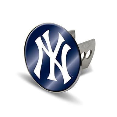 Rico Industries MLB New York Yankees Laser Cut Metal Hitch Cover, Large, Silver