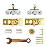 PILISPARK 2 Pack Pocket Door Frame Roller,Sliding Pocket Door Top Hanger Rollers Uesd for Johnson Part #1125 & #1500 Hardware Kit, 3/4" Nylon Ball Bearing Wheels, 200lbs Weight Capacity
