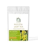 100% Natural Mullein Leaf Tea for Lung Cleanse, Smokers Respiratory Detox Tea 30 Organic Teabags.