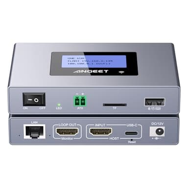 ONEKVM Wi-Fi Remote KVM Over IP Internet,4K IP KVM Remote Control PC,Server,Remote Power Control, LCD Screen,ZeroTier,Local Monitor, TF Card,Webcam,Wake, Install OS Via BIOS, Windows Mac Linux Android