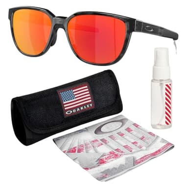 Oakley OO9250 Actuator Rectangle Shaped Polarized Sunglasses for Men – Includes Official Eyewear Kit – Black Tortoise Frame with Prizm Ruby Lens