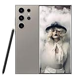 Echoamo S24 Ultra Cell Phone 5G Unlocked Phone,Smartphone with Tool Pen, Android 14.0 Cell Phone 6GB+256GB Dual SIM Dual Standby OTG (Gray)