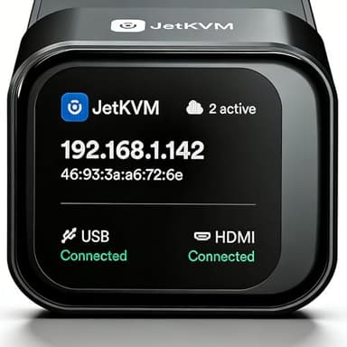 BitPC JetKVM Open-Source IP KVM Switch jetkvm Computer remotely Control lP/MAC/HDMl/USB Touchscreen LCD USB-C(Power/Keyboard/mouse) Mac/Windows/Linux,KVM Switches for Home Offices,Business,Data Center