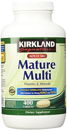 Kirkland Signature Adults, 50 plus Mature Multi Vitamins & Minerals, 400-Count Tablets
