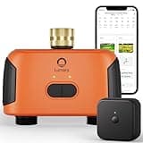 Lumary Smart Sprinkler Timer 2 Zone, WiFi Water Timer for Garden Hose, Brass Inlet Water Hose Timer Outdoor, Manual/Automatic Drip Irrigation Timer, App/Voice Control Work with Alexa, Orange, L-WT2A1