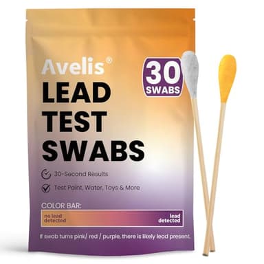 Avelis 30 PCS Lead Test Kit for Dishes, Premium Lead Testing Swabs for Paint & Jewelry, 3rd Generation Fast & Accurate at-Home Heavy Metal Detector Tester for Ceramics