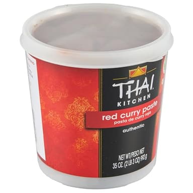 Thai Kitchen Red Curry Paste, 35 oz - One 35 Ounce Tub of Thai Red Curry Paste with Red Chili Pepper, Lemongrass, Thai Ginger and Spices, Perfect for Stir-Fries and Soup Bases