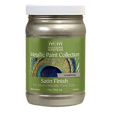 qt Modern Masters ME206 Champagne Metallic Paint Collection, Satin Water-Based Decorative Metallic Paint
