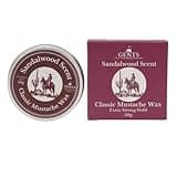 Gents Sandalwood Scented Mustache Wax – Strong Hold & Natural Finish – Tame, Shape, and Style Your Mustache with a Rich Woodsy Scent