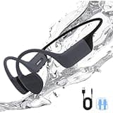 Tevese Bone Conduction Headphones, IPX8 Waterproof Bluetooth 5.4 Open Ear Headphones with 32G MP3 Memory for Swimming, Running, Cycling - Swimming Headphones Underwater (Modern)