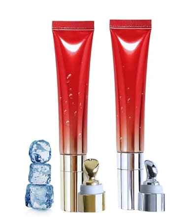 JINYEAH Eye Roller Bottle Empty Eye Cream Squeeze Tubes Lip Gloss Squeeze Tubes Essential oil Roller Tubes Makeup Sample Bottles Travel Makeup Squeeze Bottles 2PCS