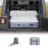 Sokeface Jeep Wrangler Air Mattress Jeep Mattress with Wireless Air Pump Large SUV Air Mattress,Jeep Wrangler Bed 10inch SUV Camping Bed for JK JKU JL JLU Unlimited 4 Door