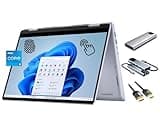 Dell Inspiron 14 2-in-1 Laptop, FHD+ 14 inch Touchscreen, Intel Core 5 120U (Beats i7-1355U) 10-Core CPU, 16GB DDR5, 512GB SSD + 256GB Portable SSD Hub, FP Reader, Backlit KB, WiFi 6E, Win 11