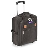 17x13x8 Inches JetBlue Airlines Rolling Personal Item Underseat Travel Bag - Suitable for Major Airlines including Spirit, Jetblue, Frontier, and American - Duffel Bag Design (Beige)