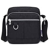KARRESLY Casual Nylon Purse Handbag Crossbody Bag Waterproof Shoulder Bag for Women (Black)
