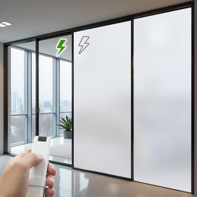 PDLC Switchable Smart Window Film, Electric Privacy Glass Film Clear to Opaque, Smart Tint Film for Home Office, Sliding Doors, Windows and Glass Partitions (W20*L27.5)