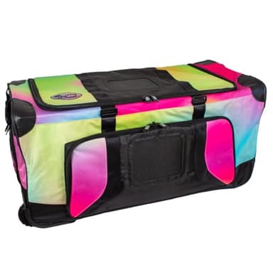 Pop Up Soft Trunk for Camp & Traveling | Rolling Duffle Bag | Water Resistant | 30 Inches (Neon Glow)