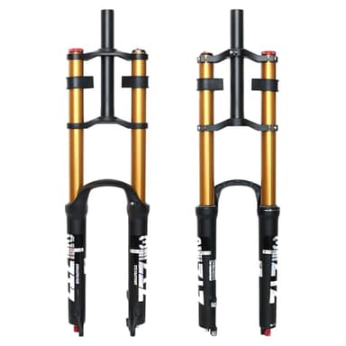 ZTZ 29" Mountain Bike Air Suspension Fork,QR 9x100mm,Max 3.0" Tires (Gold)