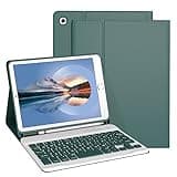 Divufus Keyboard Case for iPad Mini 5th & Mini 4th Generation 7.9 Inch [Magnetic Detachable Wireless Keyboard][Support 3 System] Flip Stand Case with Pencil Holder for iPad Mini 4/5, Dark Green