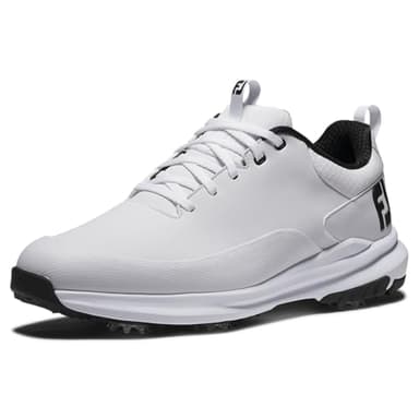 FootJoy Men's Tour Rival Golf Shoe, White/White/Black, 10.5