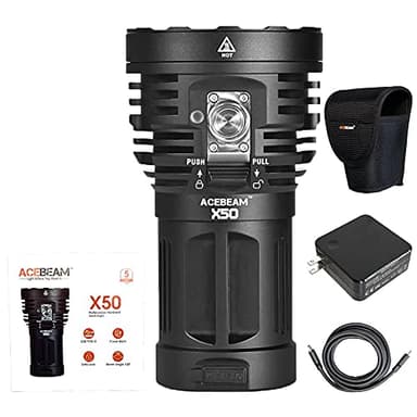 Acebeam X-50 X50 Multipurpose LED Searchlight -40000 Lumens - up to 800 meters throw 6500K Cool White LED