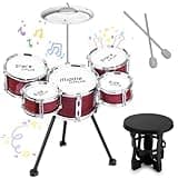 Upgraded Kids Drum Set, 5 Piece Toy Drum Set for Toddlers1-3 3-5 Band Rock Jazz Drum Musical Instrument Toys for Boys Girls Christmas Birthday Gifts