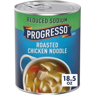 Progresso Reduced Sodium Canned Soup, Roasted Chicken Noodle Soup, 18.5 oz
