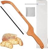 Alimtee Bread Knife for Homemade Bread, 16" Wooden Sourdough Bread Knife Gift for Friends Fiddle Bow Design, Dough cutter, Sourdough Bread Slicer for Homemade - Premium Stainless Steel