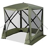 Tangkula 6.7x6.7 Ft Pop Up Gazebo with Netting, Portable Screen Tent with 4 Sided Mesh Walls, 2 Sunshade Cloths, UV 50+ Instant Canopy Shelter with Carry Bag for Camping, Lawn, Backyard